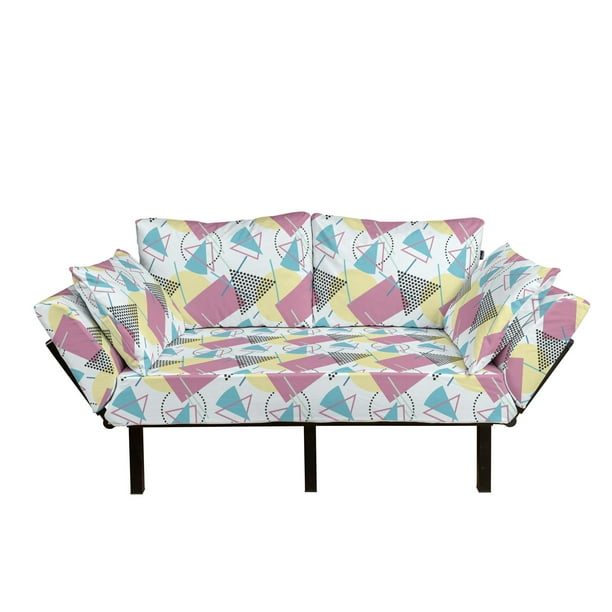 Vintage Antique Style Pattern Mosaic Inspired Line Art Monochromatic View Daybed with Metal Frame Upholstered Sofa for Living Dorm White and Salmon Ambesonne Geometric Futon Couch Loveseat Vintage Antique Style Pattern Mosaic Inspired Line Art Monochromatic View Daybed with Metal Frame Upholstered Sofa for Living Dorm White and Salmon Ambesonne Geometric Futon Couch Loveseat